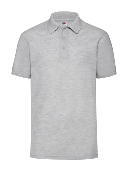 65/35 Polo Fruit of the Loom Heather Grey