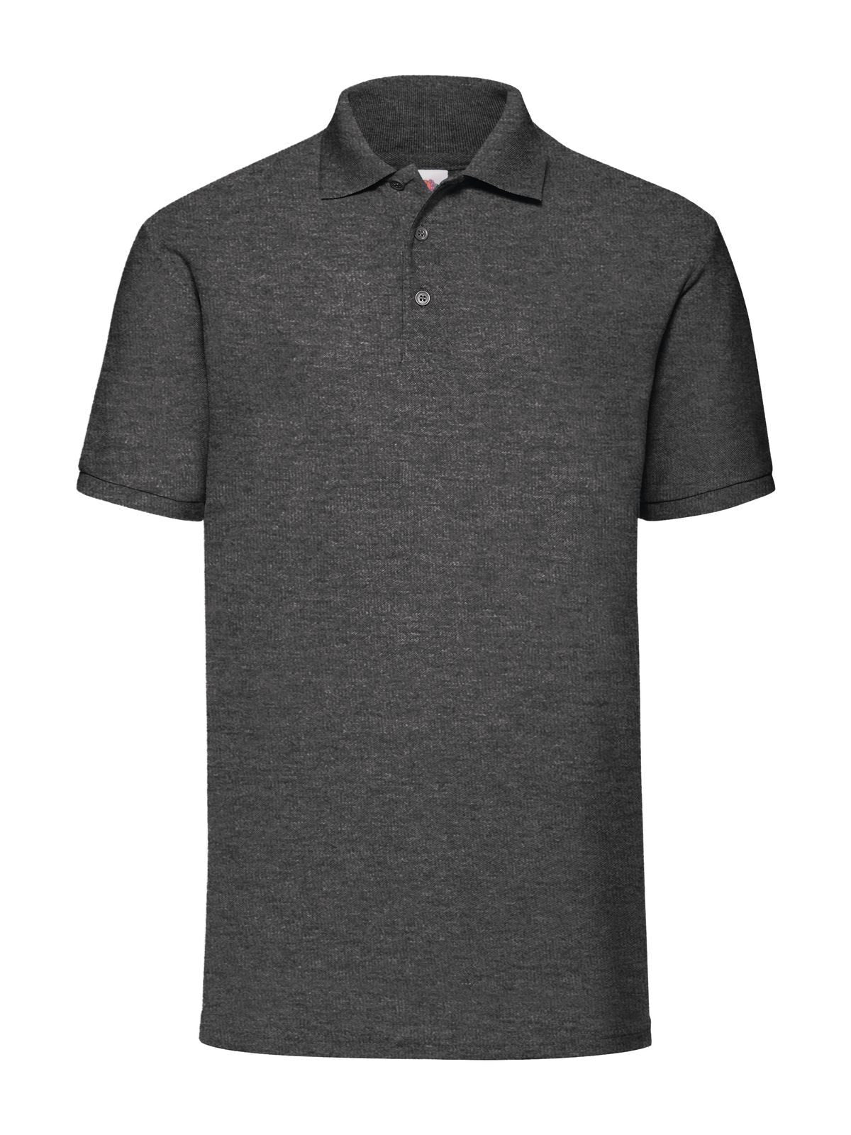65/35 Polo Fruit of the Loom Dark Heather Grey