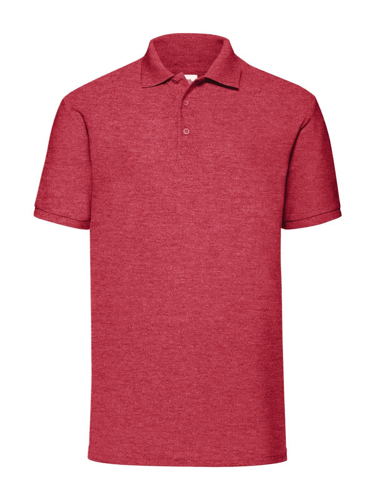65/35 Polo Fruit of the Loom Vintage Heather Red