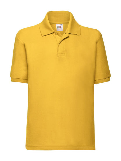 Kids 65/35 Polo Fruit of the Loom Sunflower