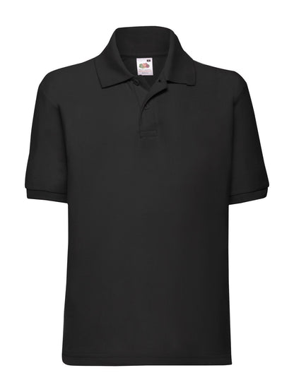 Kids 65/35 Polo Fruit of the Loom Black