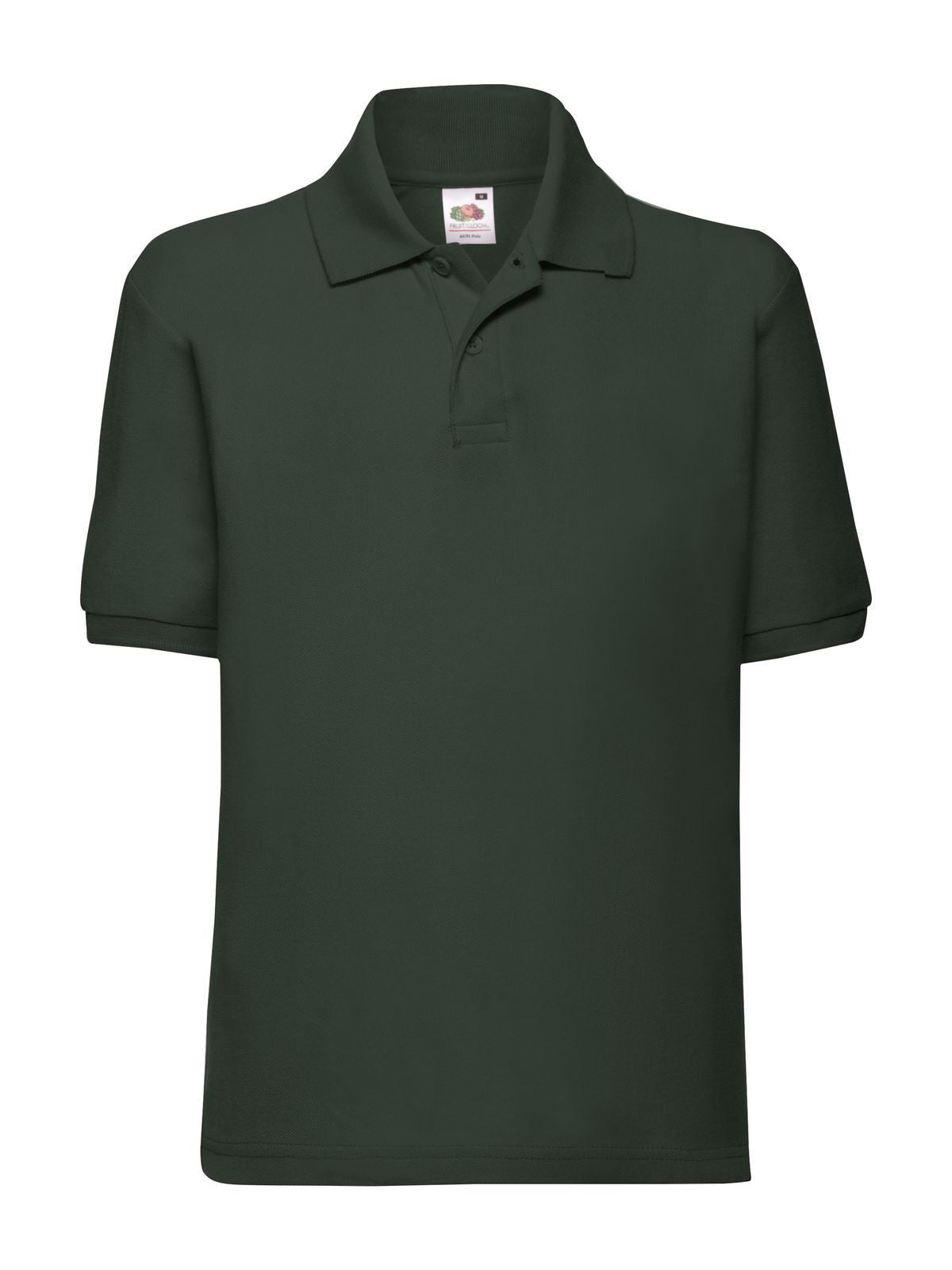 Kids 65/35 Polo Fruit of the Loom Bottle Green