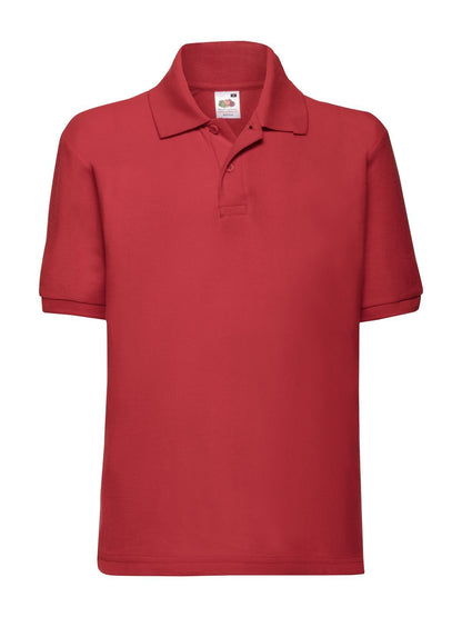 Kids 65/35 Polo Fruit of the Loom Red