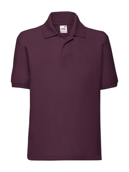 Kids 65/35 Polo Fruit of the Loom Burgundy