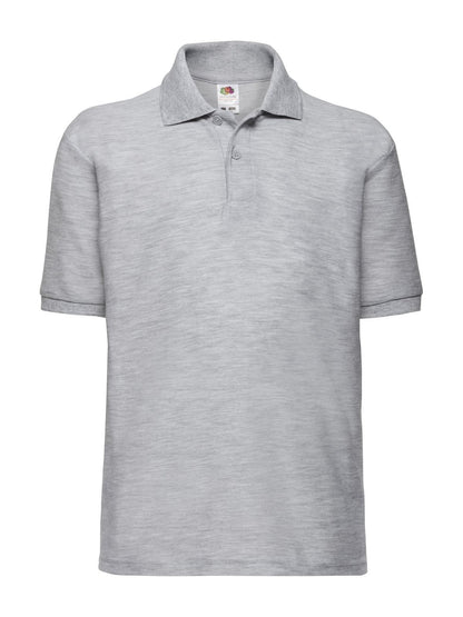 Kids 65/35 Polo Fruit of the Loom Heather Grey