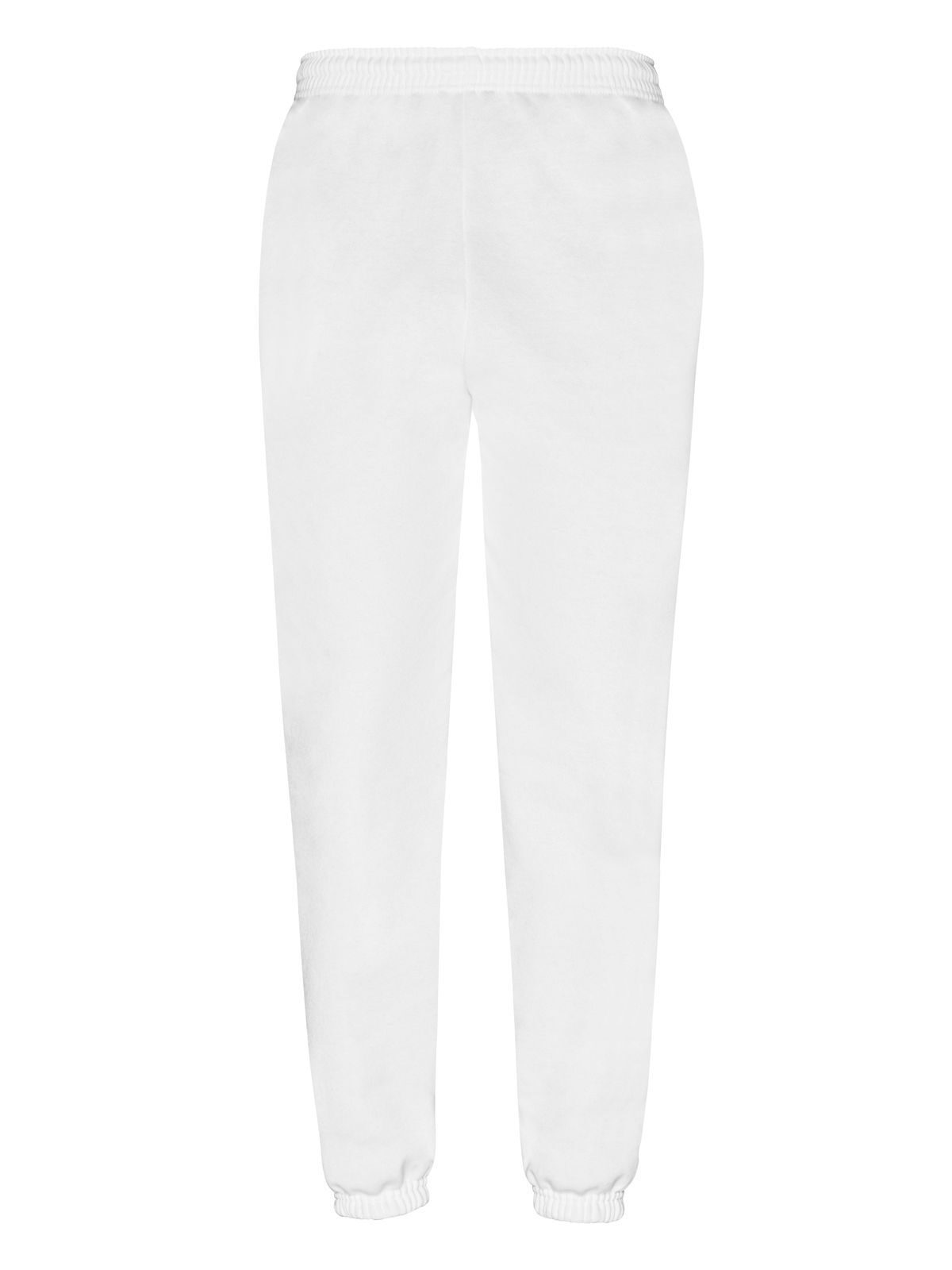 Classic Elasticated Cuff Jog Pants Fruit of the Loom White