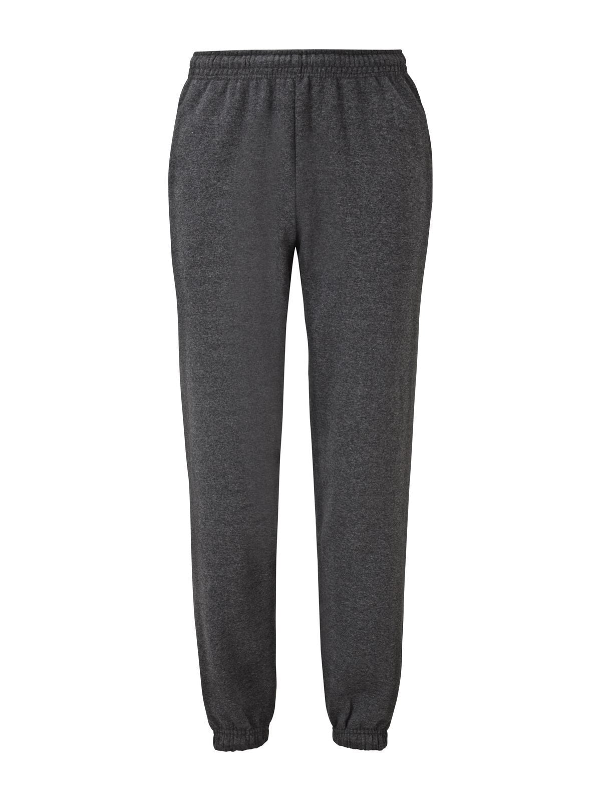 Classic Elasticated Cuff Jog Pants Fruit of the Loom Grigio Melange Scuro