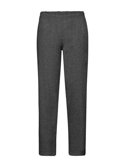 Classic Open Hem Jog Pants Fruit of the Loom Grigio Melange Scuro