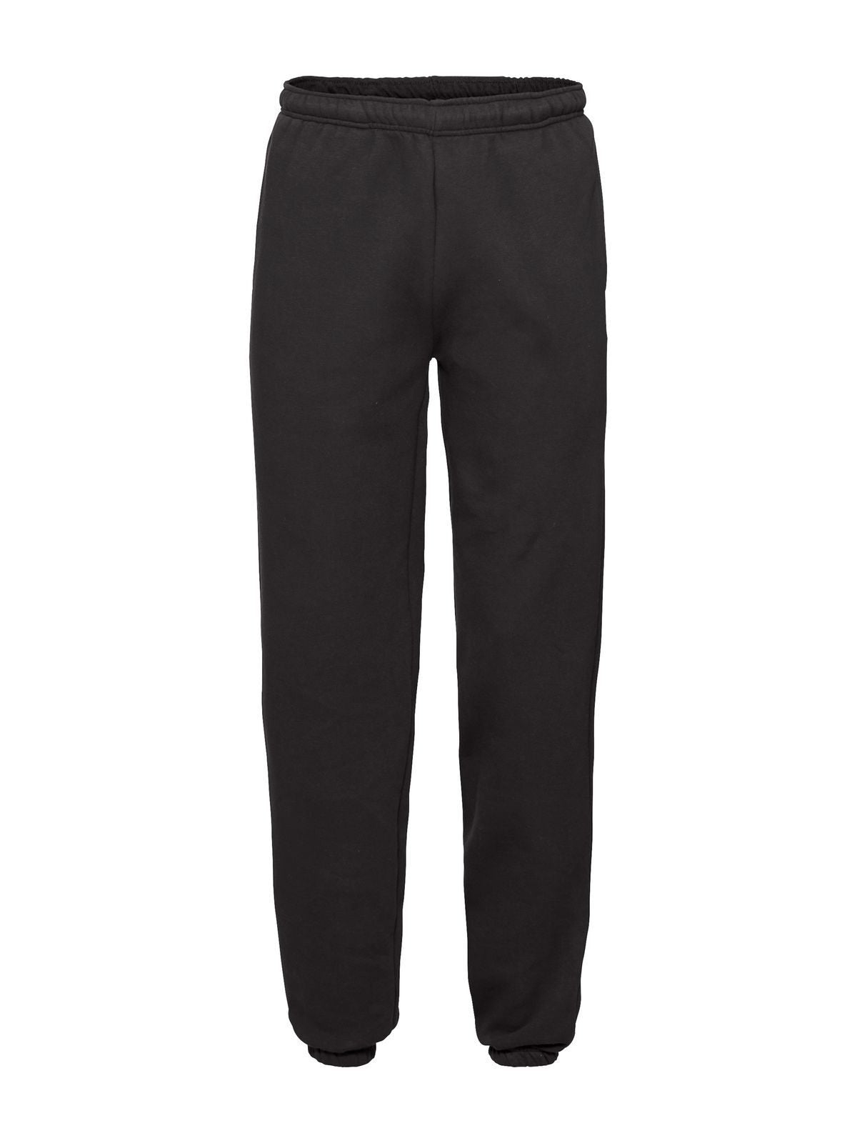 Premium Elasticated Cuff Jog Pants Fruit of the Loom Black