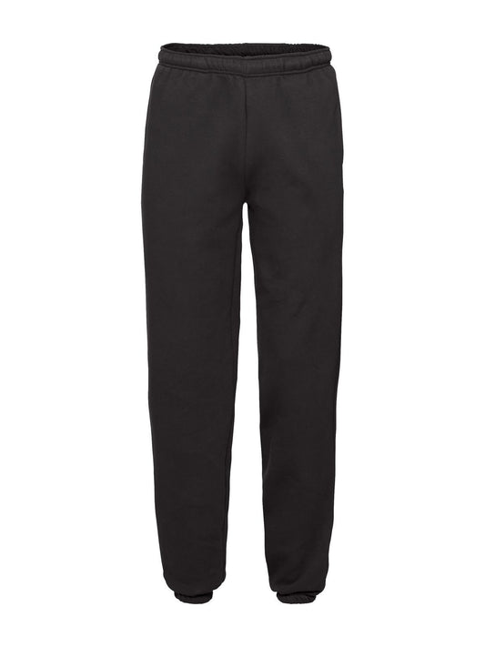 Premium Elasticated Cuff Jog Pants Fruit of the Loom Black