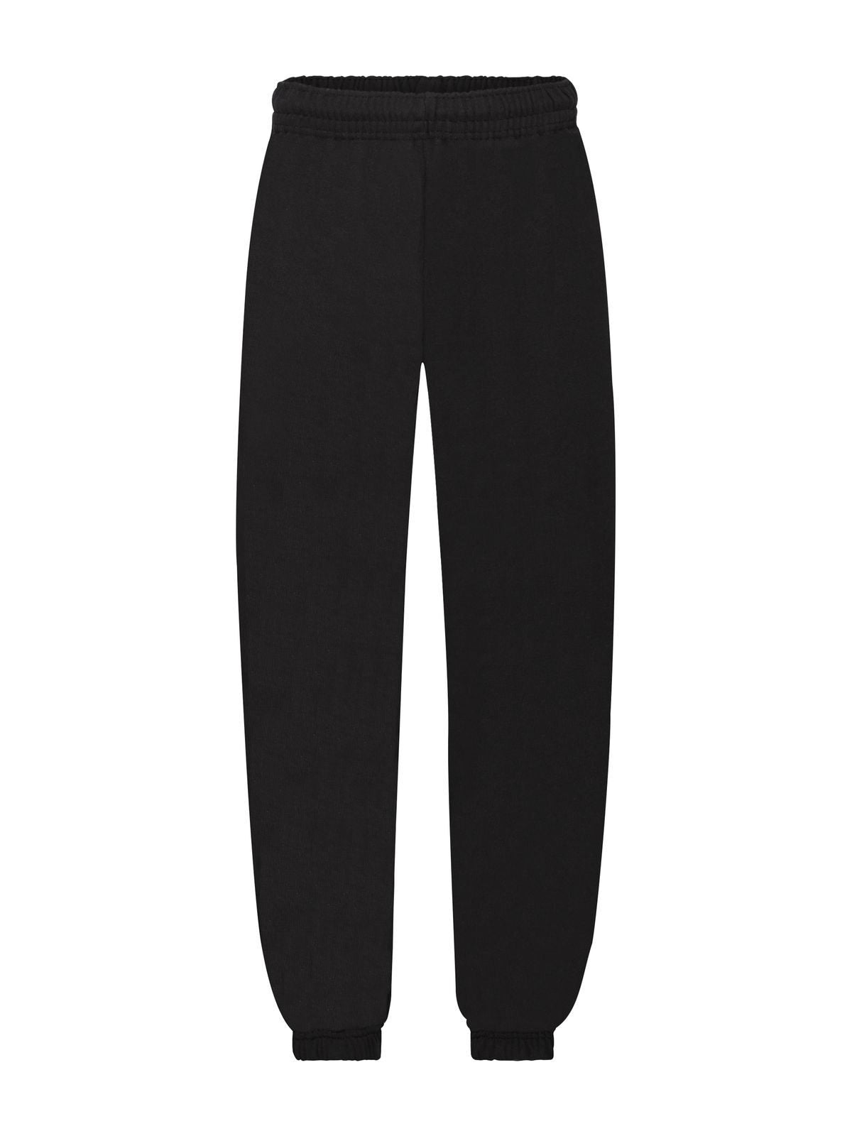 Kids Classic Elasticated Cuff Jog Pants Fruit of the Loom Black