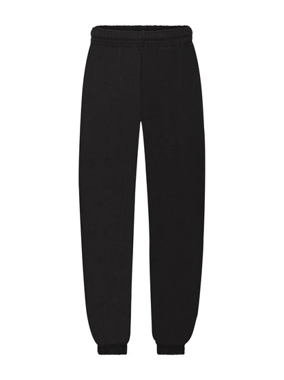 Kids Classic Elasticated Cuff Jog Pants Fruit of the Loom Black