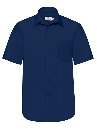 Poplin Shirt Long Sleeve Fruit of the Loom Navy