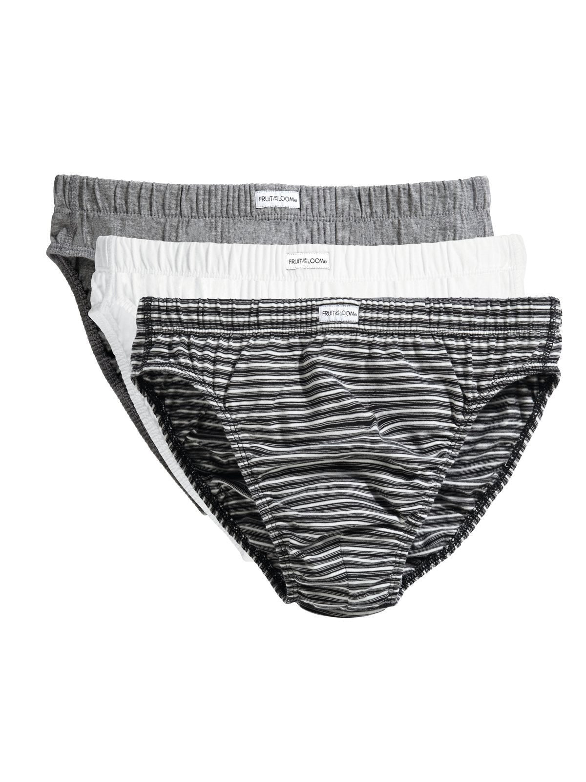 Classic Slip 3 Pack Fruit of the Loom Black Stripe Pack