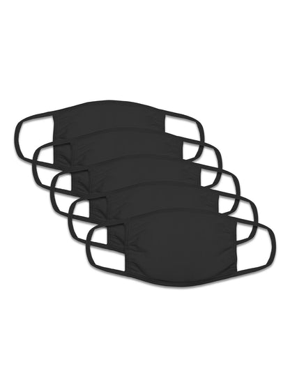 FACE MASK 5 PACK Fruit of the Loom Black