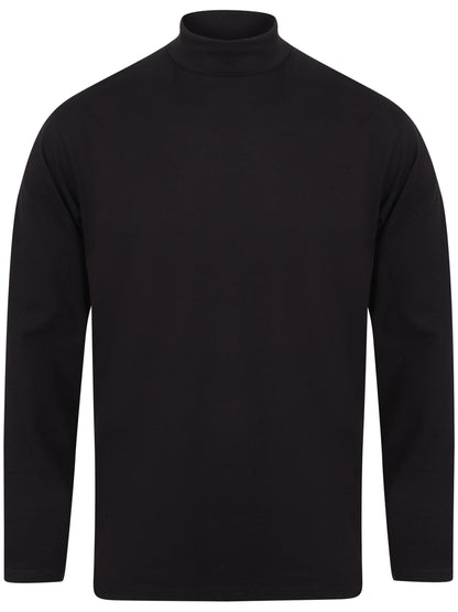 Long sleeved roll neck top Henbury Black