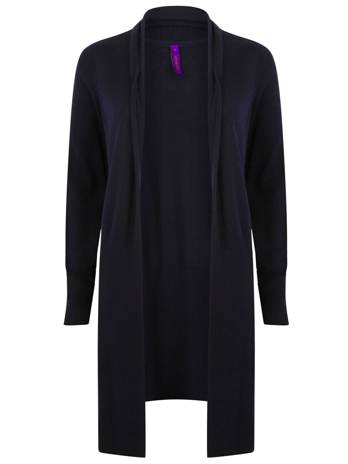 Ladies' Longline Open Cardigan Henbury Navy
