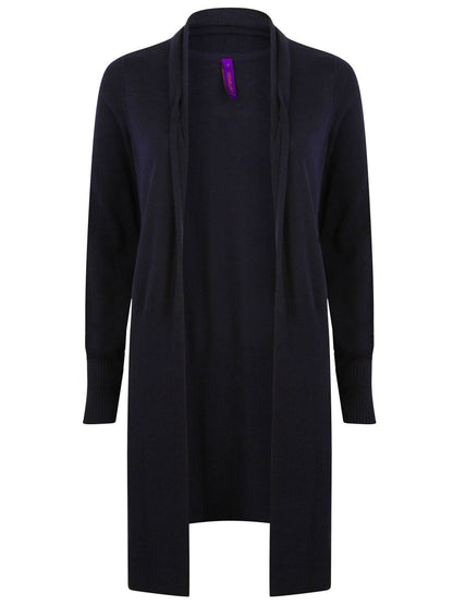 Ladies' Longline Open Cardigan Henbury Navy
