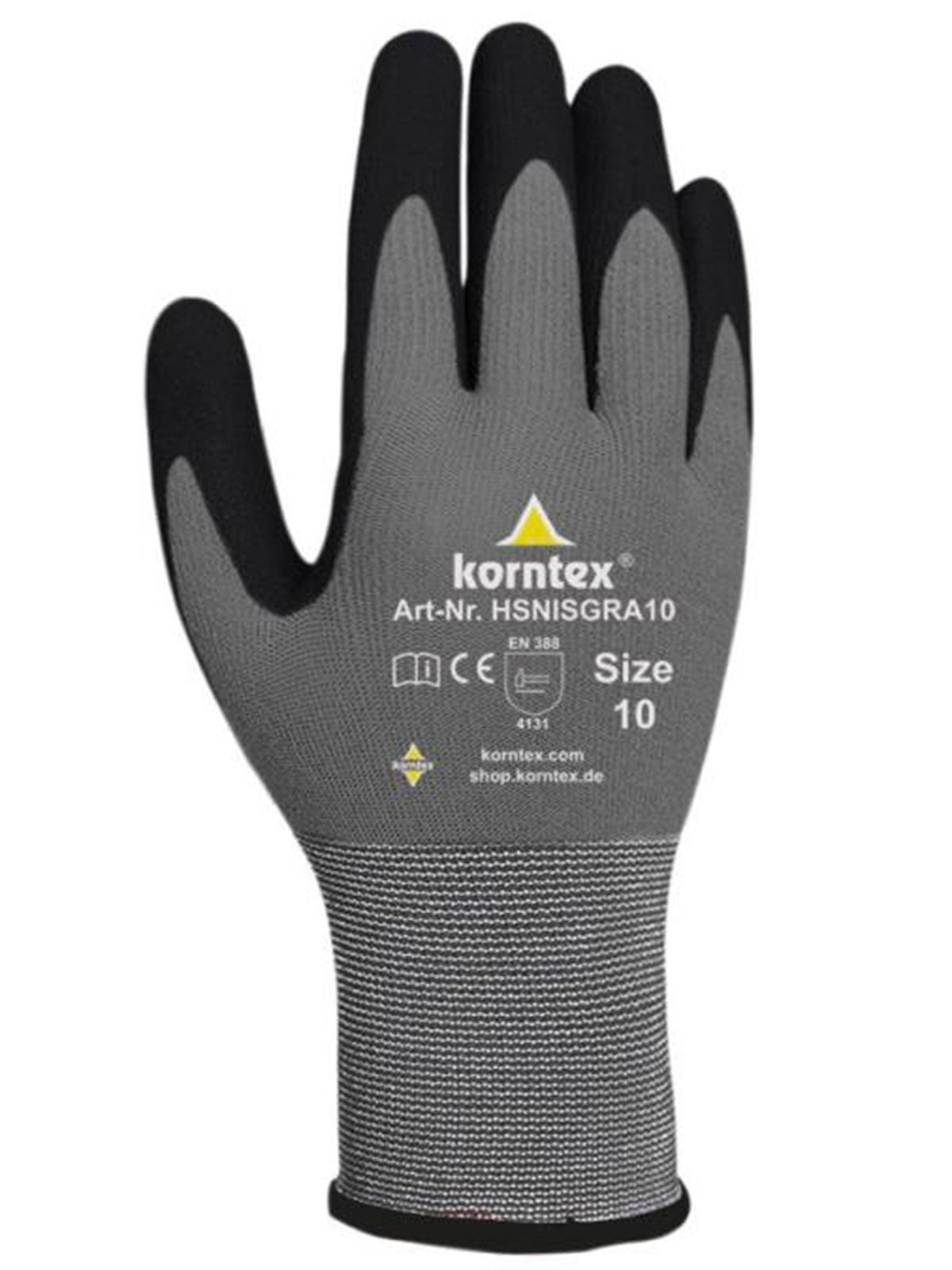 Nitrile Foam Glove Korntex Black/Grey