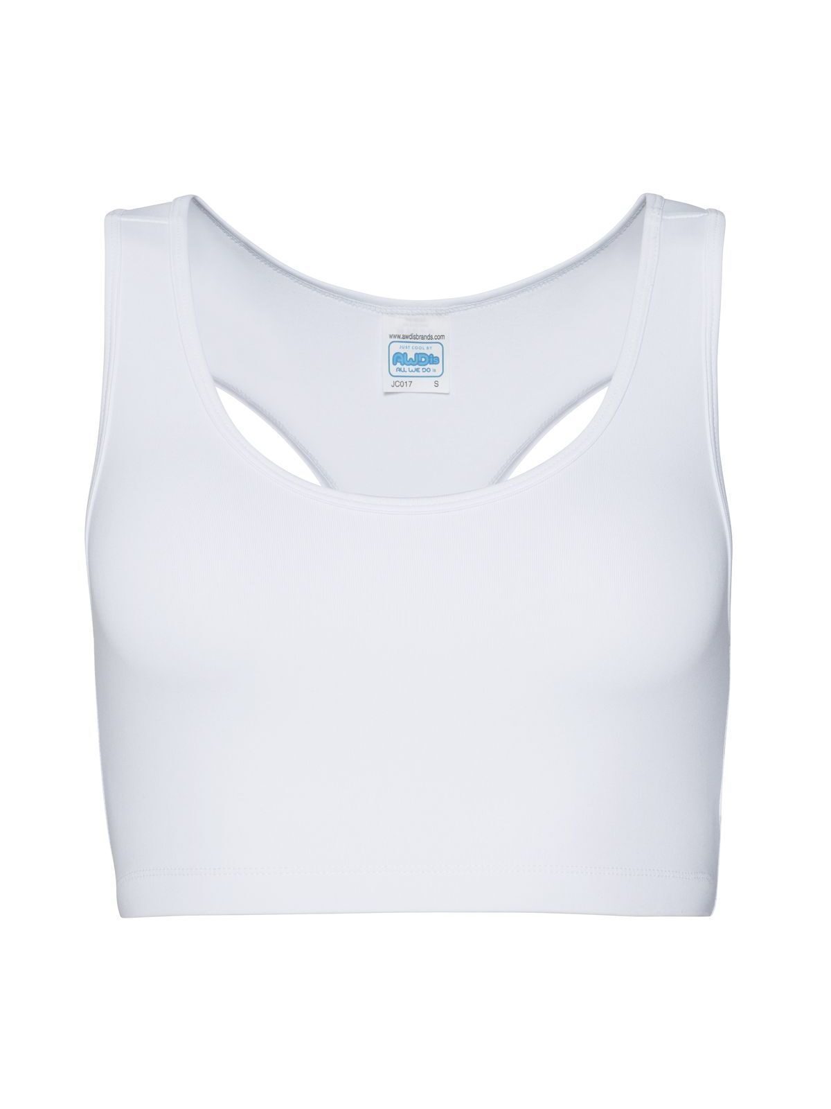 Girlie Cool Sports Crop Top Just Cool by AWDis Arctic White