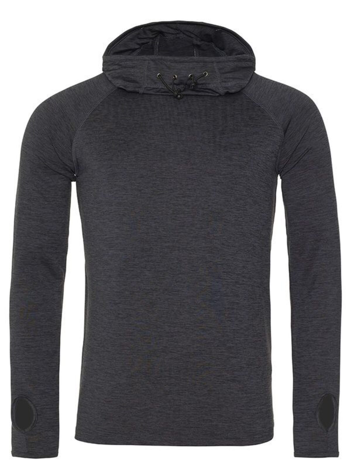 Mens Cool Cowl Neck Top Just Cool by AWDis Jet Black