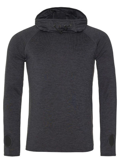 Mens Cool Cowl Neck Top Just Cool by AWDis Jet Black