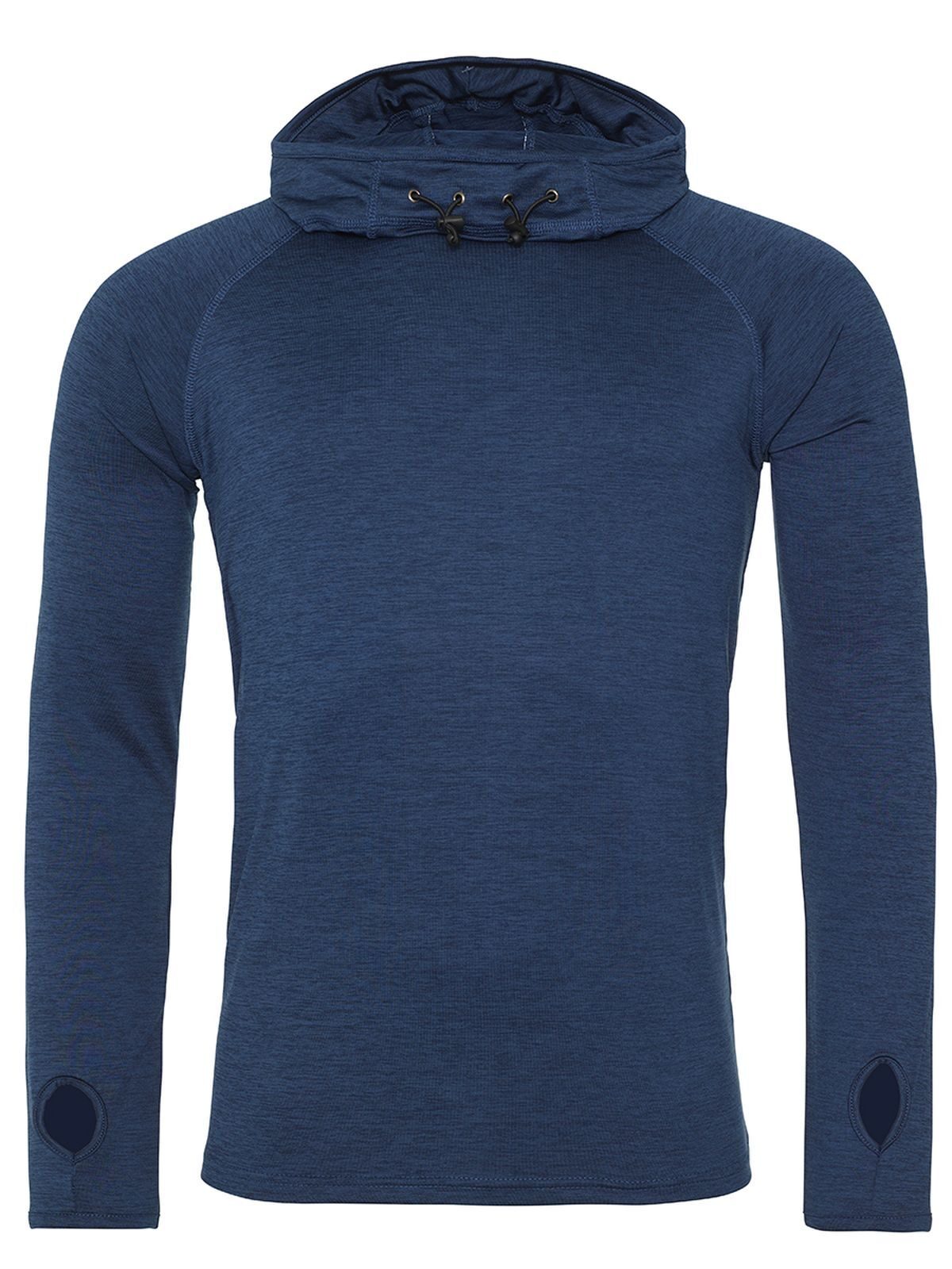 Mens Cool Cowl Neck Top Just Cool by AWDis Navy Melange