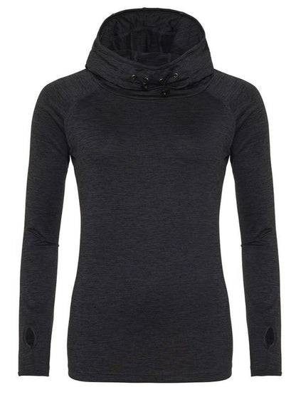 Girlie Cool Cowl Neck Top Just Cool by AWDis Jet Black