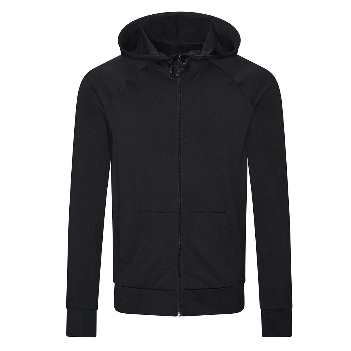 Men's Cool Contrast Zoodie Just Cool by AWDis Jet Black