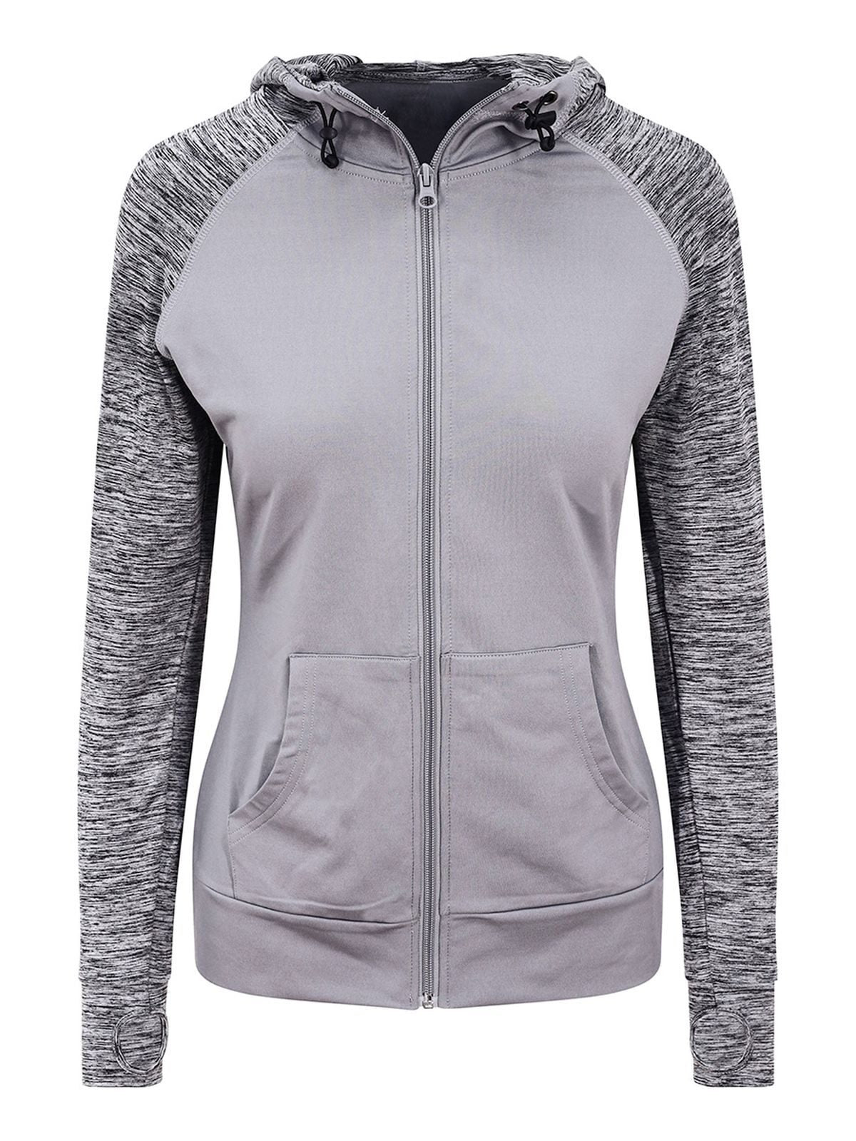 Girlie Cool Contrast Zoodie Just Cool by AWDis Grey/Grey Melange