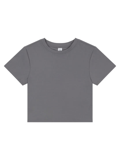 Women’s Recycled Cropped T Just Cool by AWDis Platinum Grey