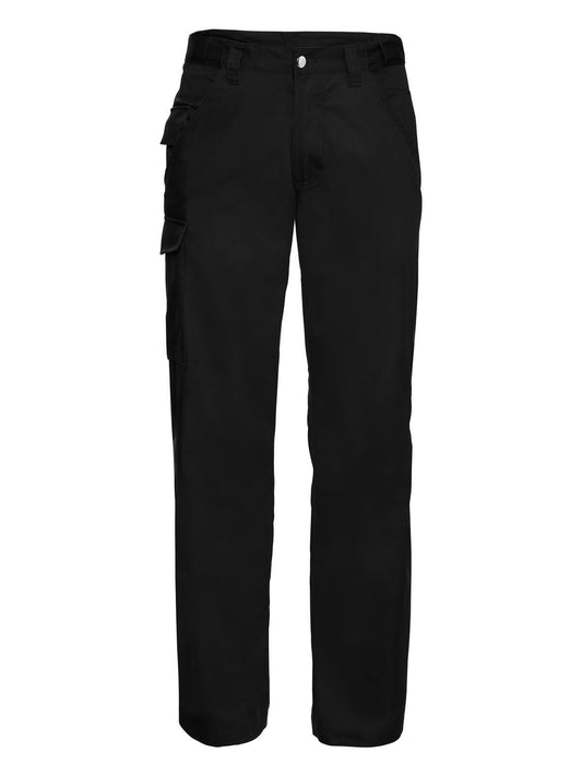 Adults' Polycotton Twill Trousers Russell Black