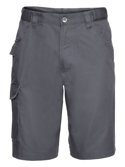 Adults' Polycotton Twill Shorts Russell Convoy Grey