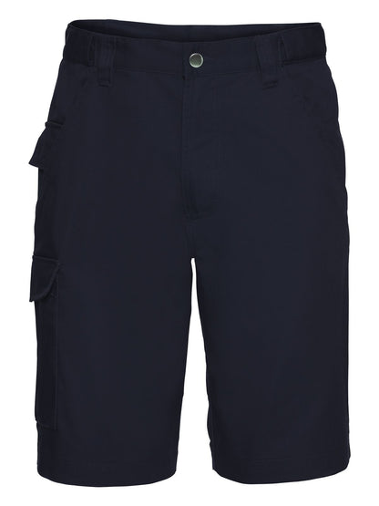 Adults' Polycotton Twill Shorts Russell French Navy