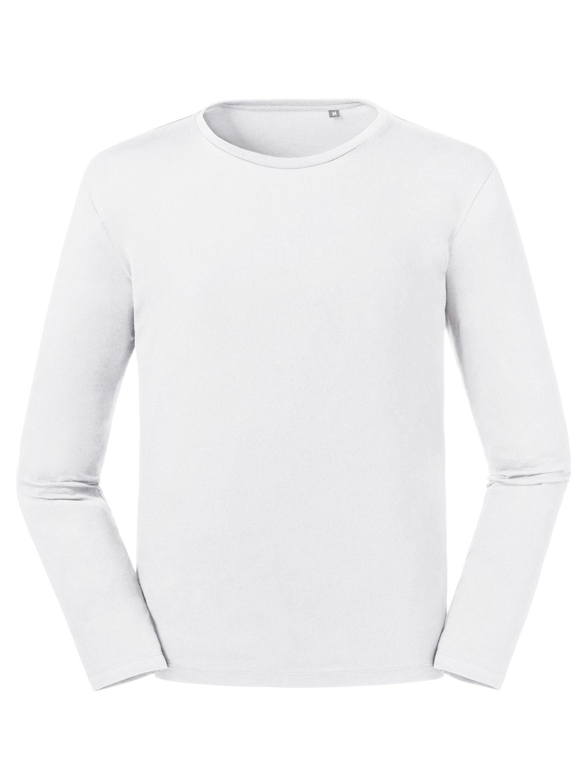 Men's Pure Organic L/S Tee NEW Russell White