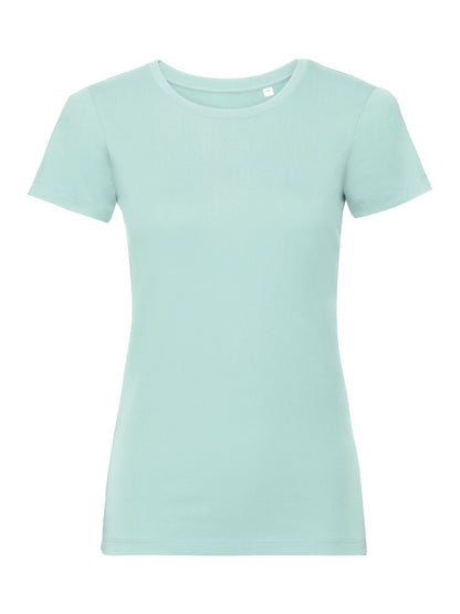 Ladies' Pure Organic Tee Russell Aqua