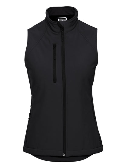 Ladies' Softshell Gilet Russell Black