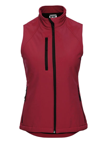 Ladies' Softshell Gilet Russell Classic Red