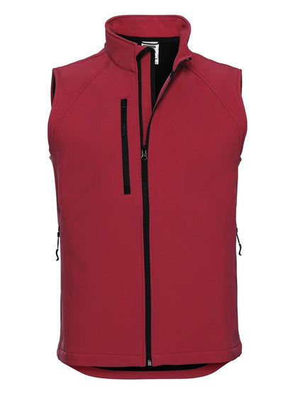 Men's Softshell Gilet Russell Classic Red