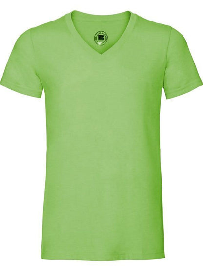 Men's V-Neck HD T Russell Green Marl