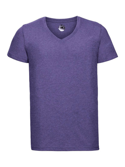Men's V-Neck HD T Russell Purple Marl