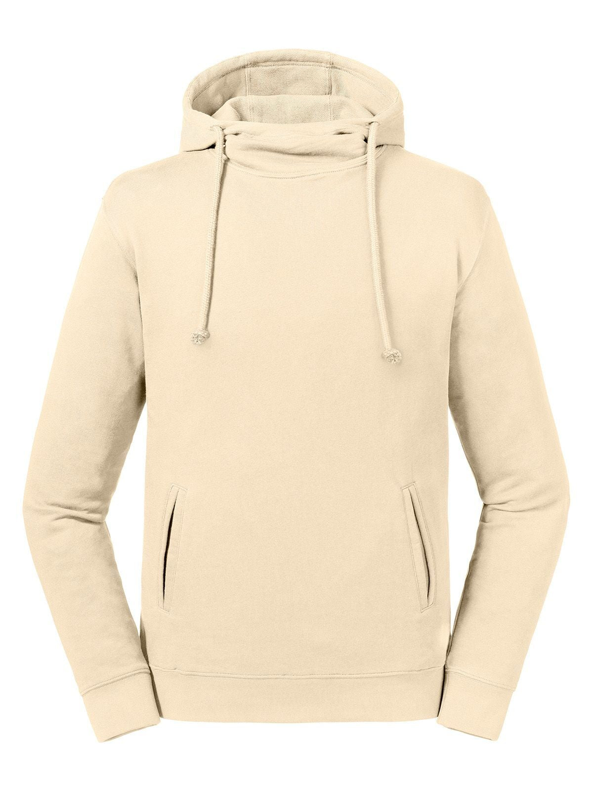 Pure Organic High Collar Hooded Sweat Russell Natural
