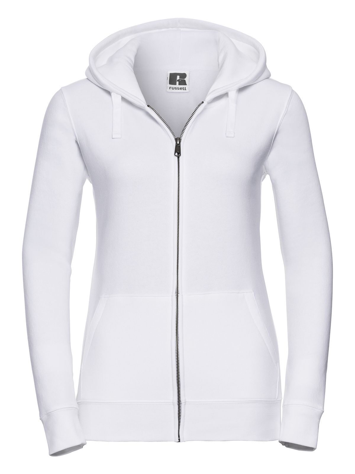 Ladies' Authentic Zipped Hood Russell White