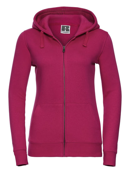 Ladies' Authentic Zipped Hood Russell Fuchsia