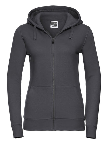 Ladies' Authentic Zipped Hood Russell Convoy Grey