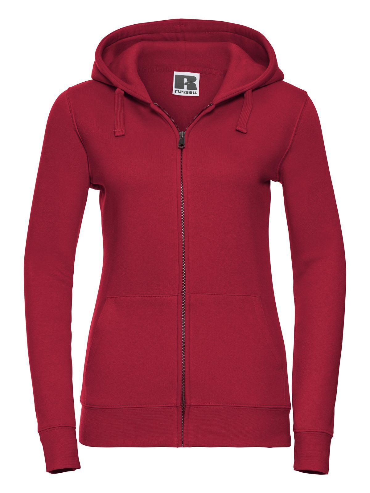 Ladies' Authentic Zipped Hood Russell Classic Red