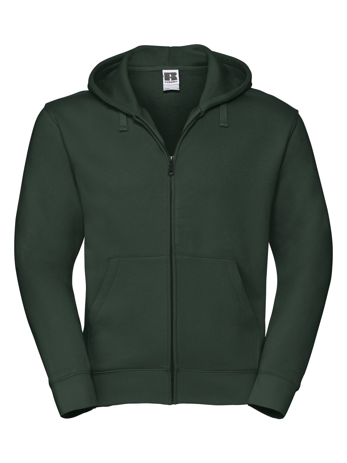 Men's Authentic Zipped Hood Russell Bottle Green