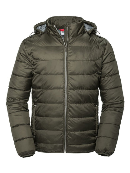 Men's Hooded Nano Jacket Russell Dark Olive