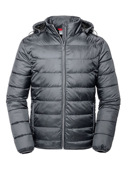 Men's Hooded Nano Jacket Russell Iron Grey