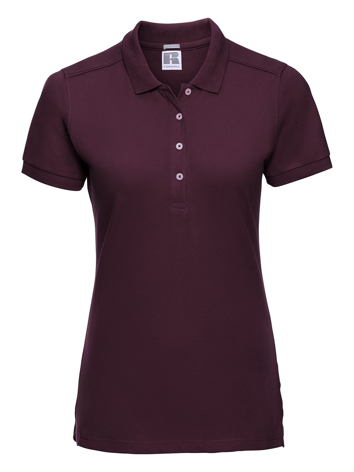 Ladies' Stretch Polo Russell Burgundy
